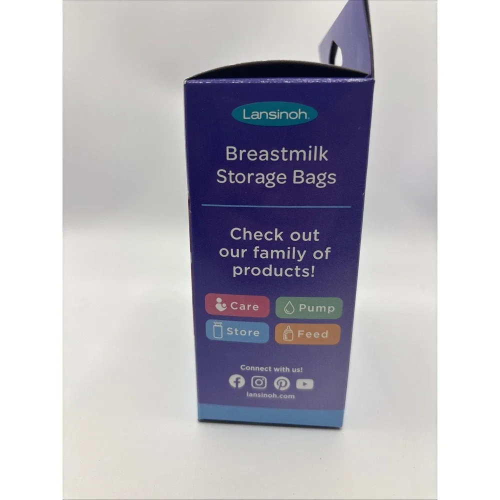 Lansinoh Breastmilk Storage Bags - Super Strong & Pre-Sterilized - 100 count